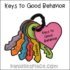 Good Behavior Keys Activity for Parents and children