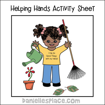 Helping Hands Activity Sheet for Good Samaritan Bible Lesson from www.daniellesplace.com