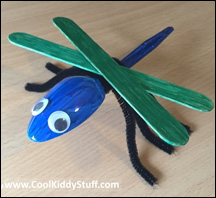Dragonfly Plastic Spoon Craft