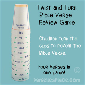 Twist and Turn Cup Bible Verse Review Game for Children's Ministry from www.daniellesplace.com