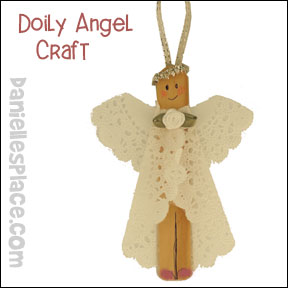 Angel Doily Craft Stick Craft