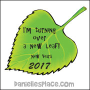 "I'm Turning Over a New Leaf" Leaf-shaped book 