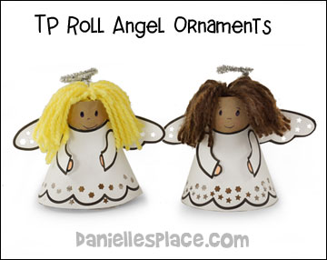 TP Roll Angel Ornaments for "The Story of Christmas" Bible Lesson on www.daniellesplace.com