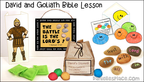 David and Goliath Bible Lesson from www.daniellesplace.com