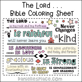 The Lord is . . . Coloring Sheet