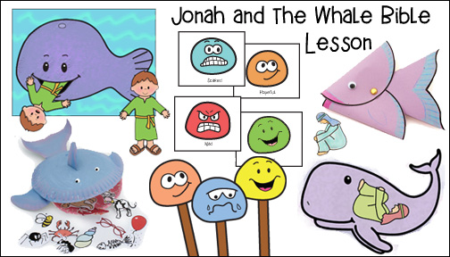 Jonah and the Whale Sunday School lesson for Children from www.daniellesplace.com