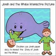 Jonah and the Whale paper doll activity from www.daniellesplace.com