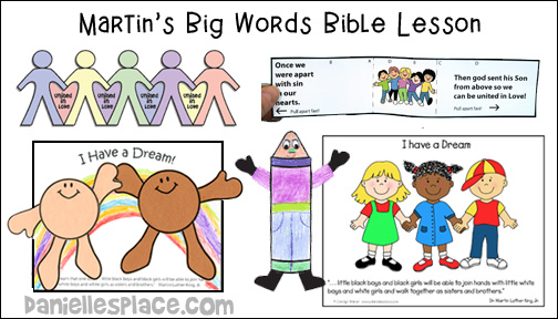Martin Luther King, Jr. Bible lesson for children from www.daniellesplace.com