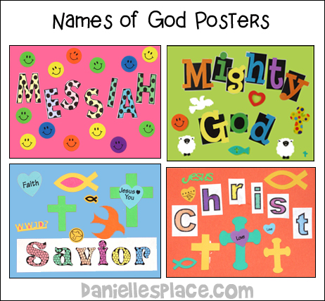Names for God Posters Craft from www.daniellesplace.com
