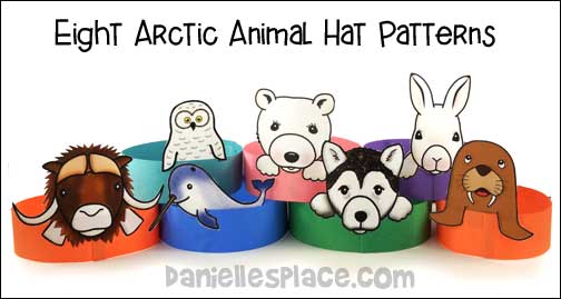 Arctic Animal Hats Craft for Children from www.daniellesplace.com
