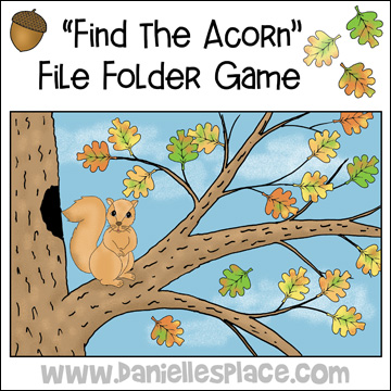 "Find the Squirrel" File Folder Review Game from www.daniellesplace.com