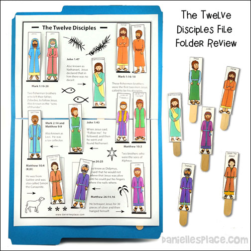 The Twelve Disciples File Folder Review Game and Activity