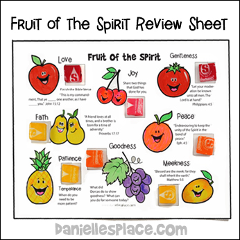 Fruit of the Spirit Review and Activity Sheet 