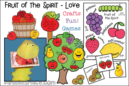 Free Fruit of the Spirit - Love Bible Lesson for Children from www.daniellesplace.com