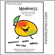 Fruit of the Spirit Poster and Coloring Sheet for Meekness