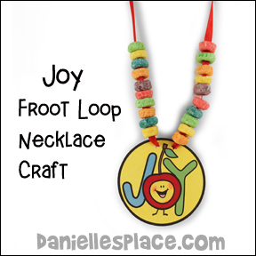 Joy- Froot Loop Necklace Craft for Fruit of the Spirit Lesson on www.daniellesplace.com