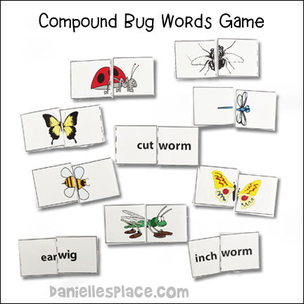 Compound Bug Words Game and Creative Activity from www.daniellesplace.com