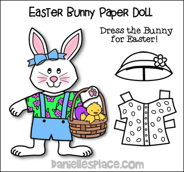 Easter Bunny Paper Doll - Dress the Bunny for Easter Printable