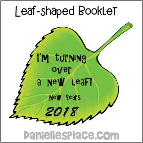 New Leaf Leaf-shaped Booklet New Years Activity