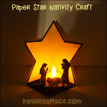 Paper Star Nativity Craft - Mary, Joseph, and Baby Jesus Craft