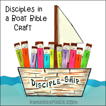 Disciples in a Boat Bible Craft