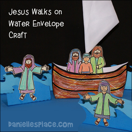 Jesus Walks on Water Envelope Boat Craft