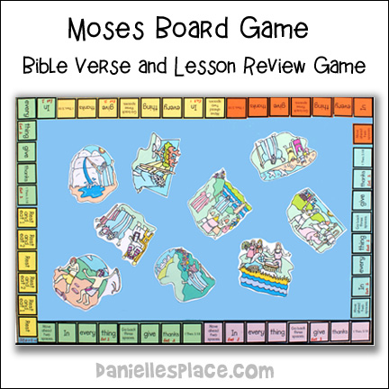Moses Bible Verse and Bible Lesson Review Board Game 