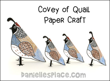 Covey of Quail Paper Craft