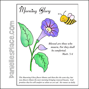 Morning Glory Beatitude coloring sheet