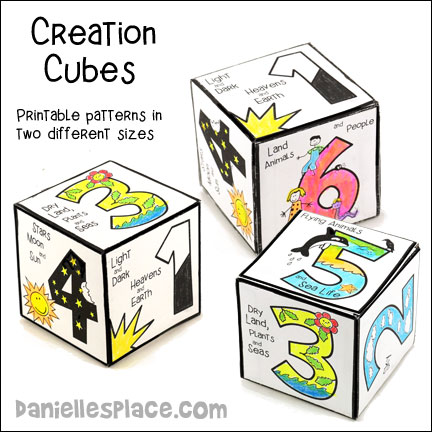 Creation Cubes Craft and Learning Activity