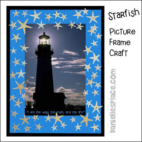 Starfish Lighthouse Picture Frame Craft for Kids