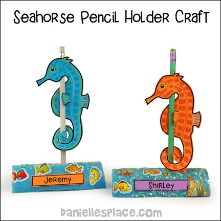 "Hold onto Jesus" Seahorse Pencil Holder Craft from www.daniellesplace.com