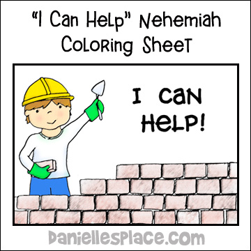 Nehemiah Coloring Sheet from www.daniellesplace.com