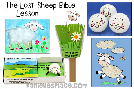 The Lost Sheep Bible Lesson for Childlren from Daniellesplace.com