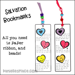 Salvation Bookmark Craft from www.daniellesplace.com