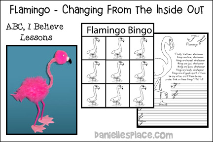 ABC, I Believe - Flamingo Bible Lesson for Homeschool from www.daniellesplace.com