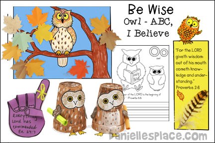 ABC, I Believe - Owl Bible Lesson for Homeschool from www.daniellesplace.com
