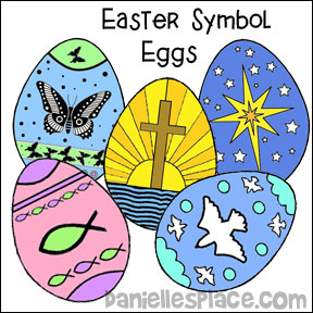 Easter Bible Craft - Easter Symbol Eggs