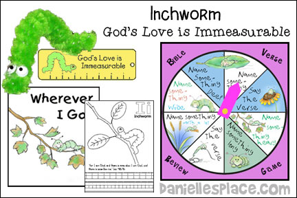 ABC, I Believe Inchworm Bible lesson for Homeschool from www.daniellesplace.com