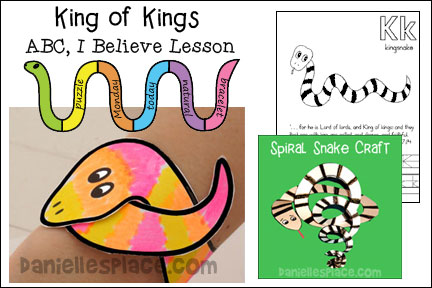 ABC, I Believe - Kingsnake Bible lesson for Homeschool from www.daniellesplace.com