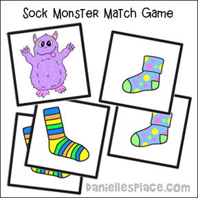 Sock Monster Match Game