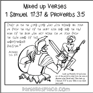 1 Samuel 17:37 - Bible Verse Review Sheet