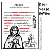 Abigail - What did David say to Abigail? Activity Sheet 1 Samuel 25:33 - NIV and KJV