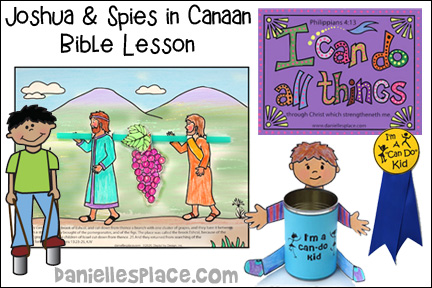 Joshua and Spies in Canaan Bible Lesson - Can-do Kids Bible Lesson from www.daniellesplace.com