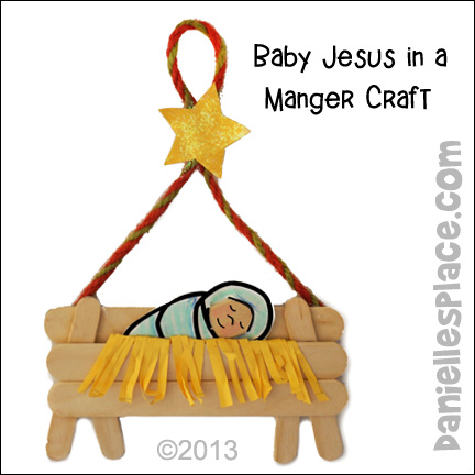 Baby Jesus Craft Stick Manger Craft for Christmas - Nativity Craft