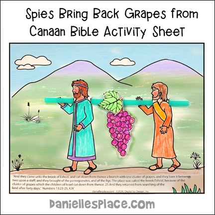 Joshua and Spies Bring Back Grapes from Canaan Craft from Daniellesplace.com