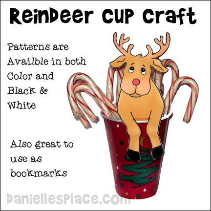 Reindeer Pencil Holder Cup Craft for Christmas
