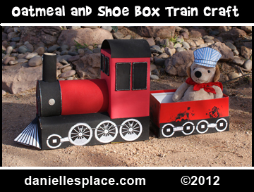 Oatmeal Box Train Craft and Learning Activity