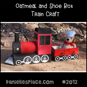 Oatmeal Box Train Craft for Children