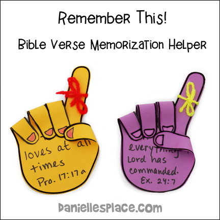 Remember This Bible Verse Memorization handprint Craft
